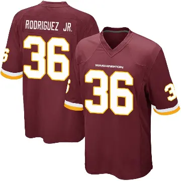 ＃36 Men's Chris Rodriguez Jr. Game Washington Commanders Burgundy Team Color Jersey
