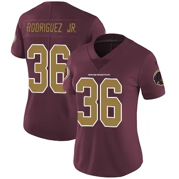 ＃36 Women's Chris Rodriguez Jr. Limited Washington Commanders Burgundy Alternate Vapor Untouchable Jersey