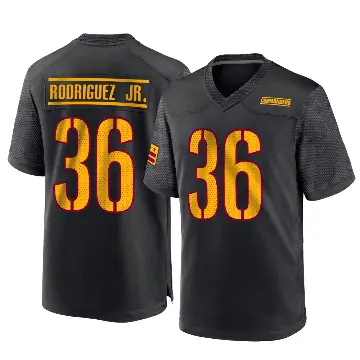 ＃36 Youth Chris Rodriguez Jr. Black Game Washington Commanders Alternate Jersey