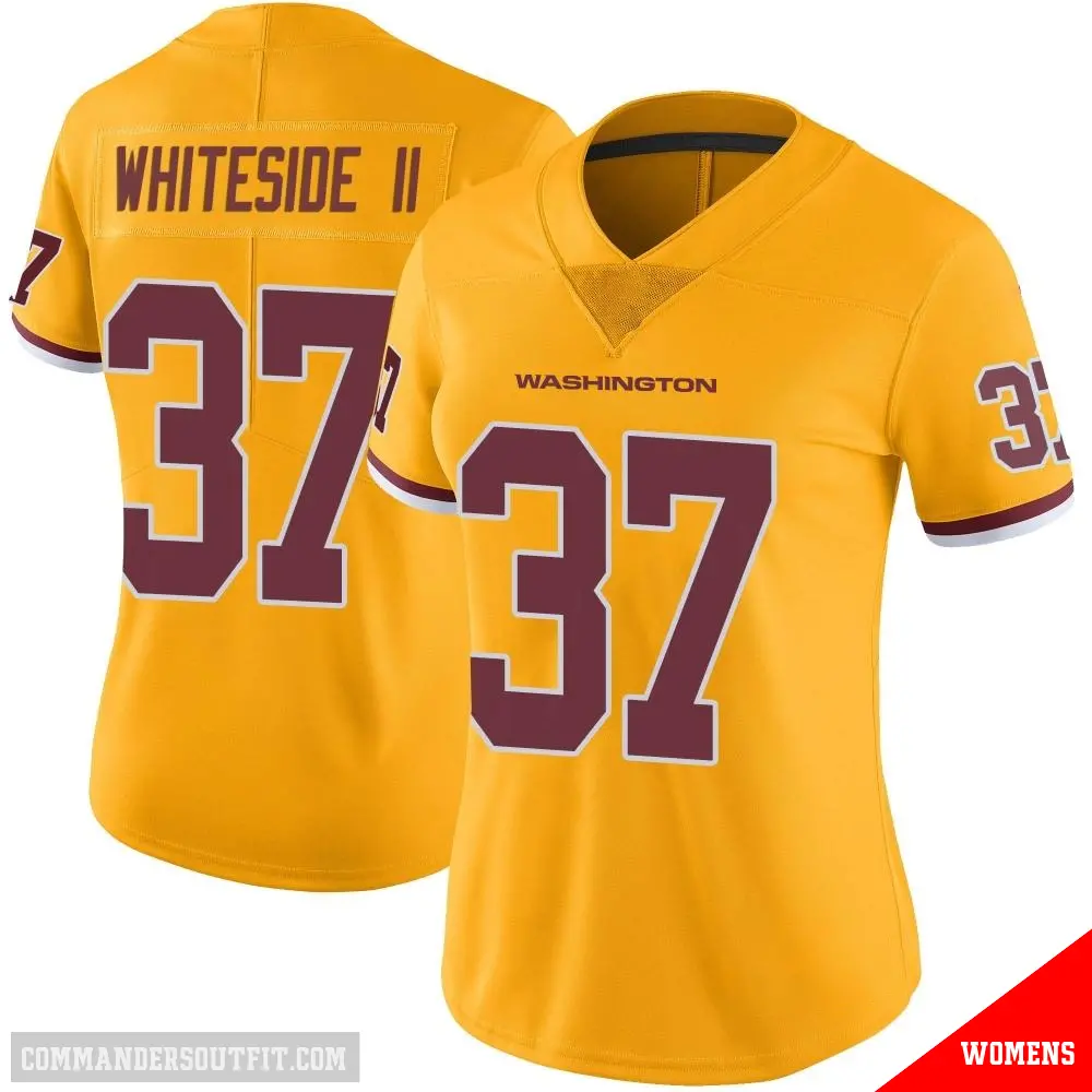 ＃37 Women's Nick Whiteside II Gold Limited Washington Commanders Color Rush Jersey