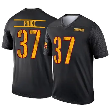 ＃37 Youth Bobby Price Black Legend Washington Commanders Alternate Jersey