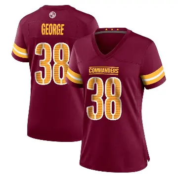 ＃38 Women's Allan George Game Washington Commanders Burgundy Jersey