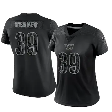 ＃39 Women's Jeremy Reaves Black Limited Washington Commanders Reflective Jersey