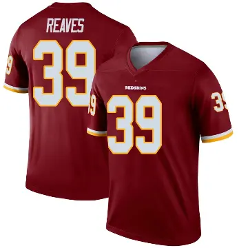 ＃39 Youth Jeremy Reaves Legend Washington Commanders Inverted Burgundy Jersey
