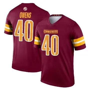 ＃40 Men's Tyler Owens Legend Washington Commanders Burgundy Jersey