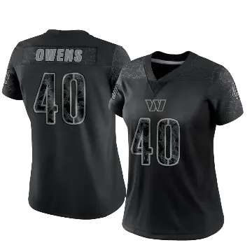 ＃40 Women's Tyler Owens Black Limited Washington Commanders Reflective Jersey