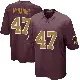 ＃47 Men's Robert McDaniel Game Washington Commanders Burgundy Alternate Jersey