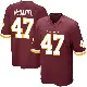 ＃47 Men's Robert McDaniel Game Washington Commanders Burgundy Team Color Jersey