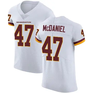＃47 Men's Robert McDaniel White Elite Washington Commanders Vapor Untouchable Jersey