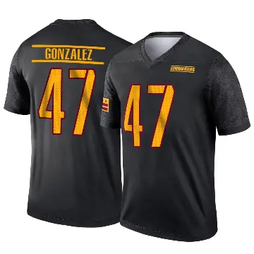 ＃47 Men's Zane Gonzalez Black Legend Washington Commanders Alternate Jersey