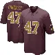＃47 Men's Zane Gonzalez Game Washington Commanders Burgundy Alternate Jersey
