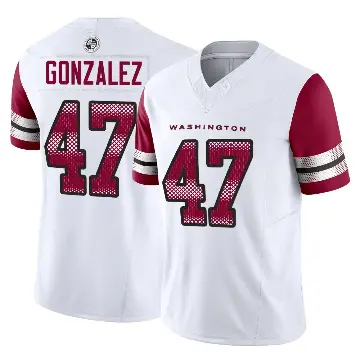 ＃47 Men's Zane Gonzalez White Limited Washington Commanders Vapor F.U.S.E. Jersey