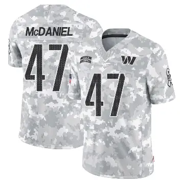 ＃47 Youth Robert McDaniel Arctic Camo Limited Washington Commanders 2024 Salute to Service Jersey