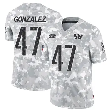 ＃47 Youth Zane Gonzalez Arctic Camo Limited Washington Commanders 2024 Salute to Service Jersey
