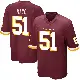 ＃51 Men's David Mayo Game Washington Commanders Burgundy Team Color Jersey