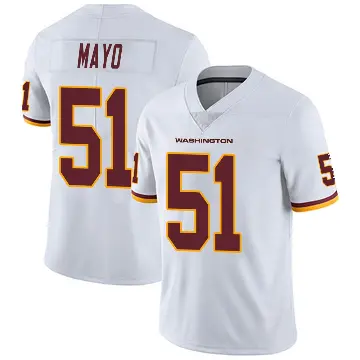 ＃51 Men's David Mayo White Limited Washington Commanders Vapor Untouchable Jersey