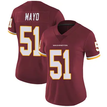 ＃51 Women's David Mayo Limited Washington Commanders Burgundy Team Color Vapor Untouchable Jersey