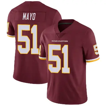＃51 Youth David Mayo Limited Washington Commanders Burgundy Team Color Vapor Untouchable Jersey