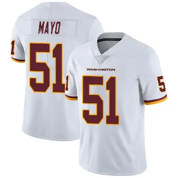 ＃51 Youth David Mayo White Limited Washington Commanders Vapor Untouchable Jersey