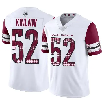 ＃52 Men's Javon Kinlaw White Limited Washington Commanders Vapor Jersey