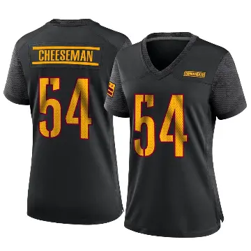 ＃54 Women's Camaron Cheeseman Black Game Washington Commanders Alternate Jersey