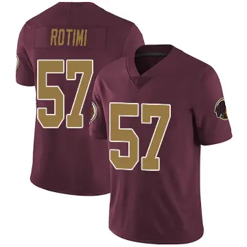 ＃57 Youth Bunmi Rotimi Limited Washington Commanders Burgundy Alternate Vapor Untouchable Jersey