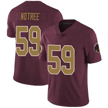 ＃59 Men's Bryce Notree Limited Washington Commanders Burgundy Alternate Vapor Untouchable Jersey