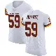 ＃59 Men's Bryce Notree White Elite Washington Commanders Vapor Untouchable Jersey