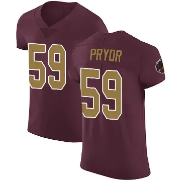 ＃59 Men's Joshua Pryor Elite Washington Commanders Burgundy Alternate Vapor Untouchable Jersey