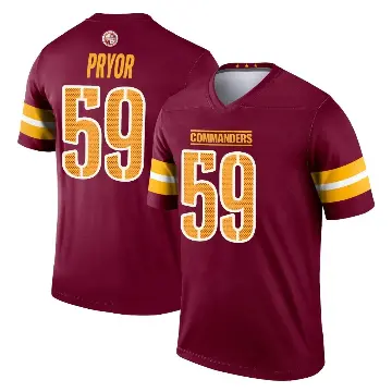 ＃59 Men's Joshua Pryor Legend Washington Commanders Burgundy Jersey
