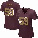 ＃59 Women's Joshua Pryor Game Washington Commanders Burgundy Alternate Jersey