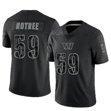 ＃59 Youth Bryce Notree Black Limited Washington Commanders Reflective Jersey