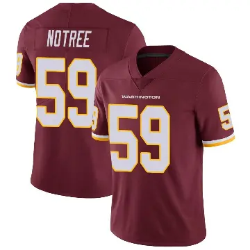 ＃59 Youth Bryce Notree Limited Washington Commanders Burgundy Team Color Vapor Untouchable Jersey