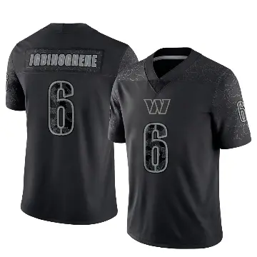 ＃6 Men's Noah Igbinoghene Black Limited Washington Commanders Reflective Jersey