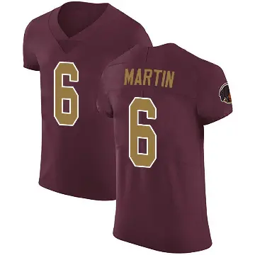 ＃6 Men's Tay Martin Elite Washington Commanders Burgundy Alternate Vapor Untouchable Jersey
