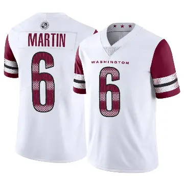 ＃6 Men's Tay Martin White Limited Washington Commanders Vapor Jersey