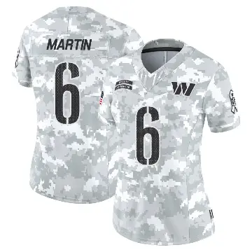 ＃6 Women's Tay Martin Arctic Camo Limited Washington Commanders 2024 Salute to Service Jersey
