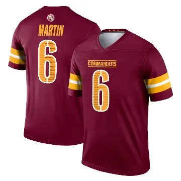 ＃6 Youth Tay Martin Legend Washington Commanders Burgundy Jersey
