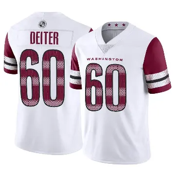 ＃60 Youth Michael Deiter White Limited Washington Commanders Vapor Jersey