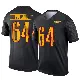 ＃64 Men's Norell Pollard Black Legend Washington Commanders Alternate Jersey