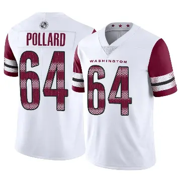 ＃64 Youth Norell Pollard White Limited Washington Commanders Vapor Jersey
