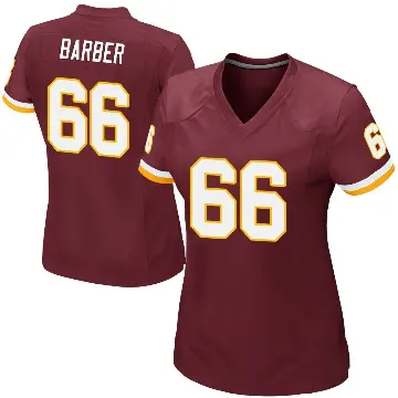 ＃66 Women's Ricky Barber Game Washington Commanders Burgundy Team Color Jersey