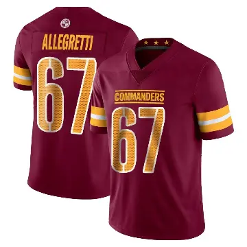 ＃67 Men's Nick Allegretti Limited Washington Commanders Vapor Burgundy Jersey