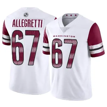 ＃67 Men's Nick Allegretti White Limited Washington Commanders Vapor Jersey