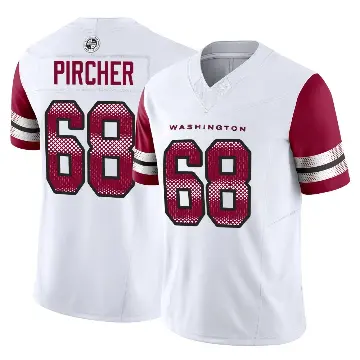 ＃68 Men's Max Pircher White Limited Washington Commanders Vapor F.U.S.E. Jersey