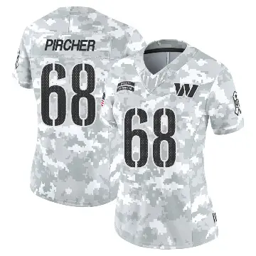 ＃68 Women's Max Pircher Arctic Camo Limited Washington Commanders 2024 Salute to Service Jersey