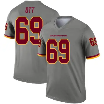 ＃69 Men's Tyler Ott Gray Legend Washington Commanders Inverted Jersey