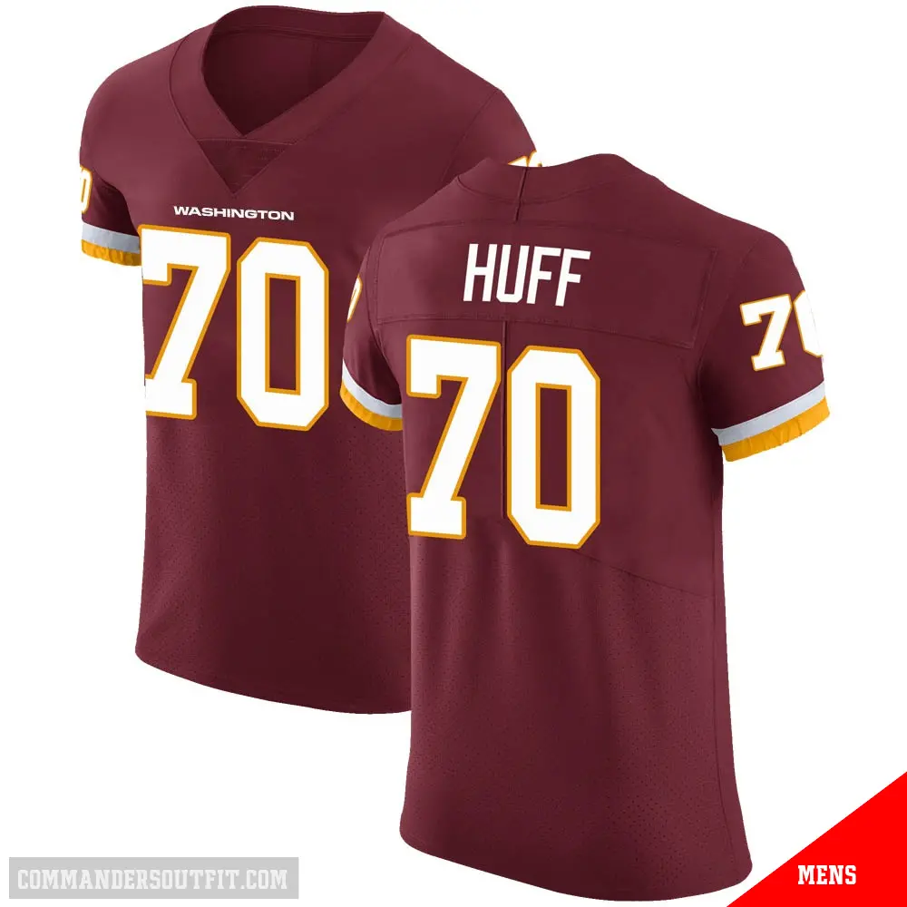 ＃70 Men's Sam Huff Elite Washington Commanders Burgundy Team Color Vapor Untouchable Jersey
