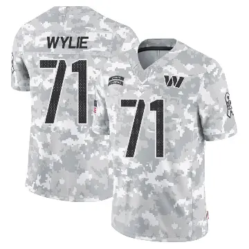 ＃71 Men's Andrew Wylie Arctic Camo Limited Washington Commanders 2024 Salute to Service Jersey