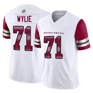 ＃71 Men's Andrew Wylie White Limited Washington Commanders Vapor F.U.S.E. Jersey